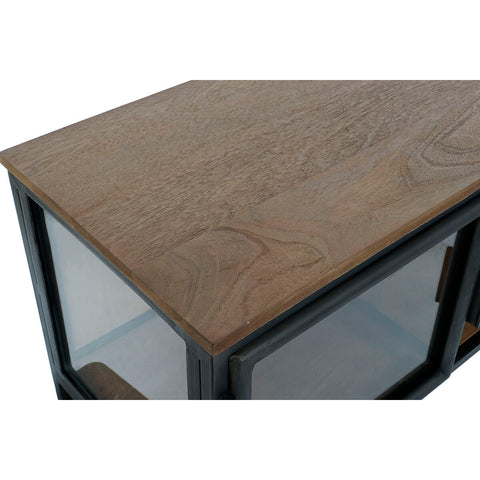 hocami - TV-Möbel Home ESPRIT natürlich Dunkelgrau Holz Metall 137 x 40 x 55 cm - tv-mobel-home-esprit-naturlich-dunkelgrau-holz-metall-137-x-40-x-55-cm - 