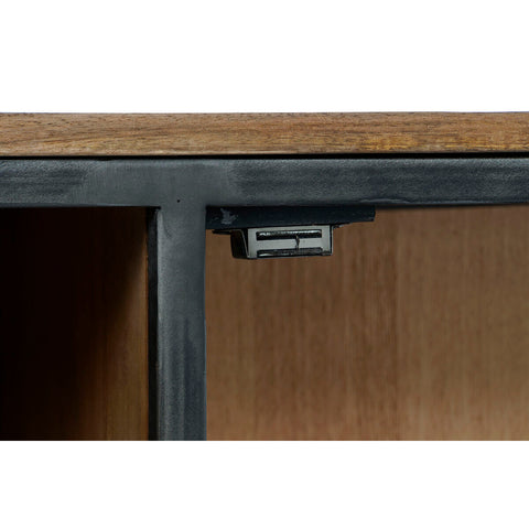 hocami - TV-Möbel Home ESPRIT natürlich Dunkelgrau Holz Metall 137 x 40 x 55 cm - tv-mobel-home-esprit-naturlich-dunkelgrau-holz-metall-137-x-40-x-55-cm - 