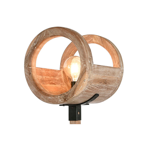 Stehlampe Home ESPRIT Schwarz natürlich Teakholz Recyceltes Holz 50 W 220 V 31 x 31 x 156 cm-6