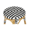 Hocker Home ESPRIT zweifarbig Metall Synthetischer Rattan 39,5 x 39,5 x 74,5 cm-3