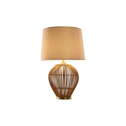 Tischlampe Home ESPRIT Braun Beige Gold natürlich 50 W 220 V 43 x 43 x 67 cm-1