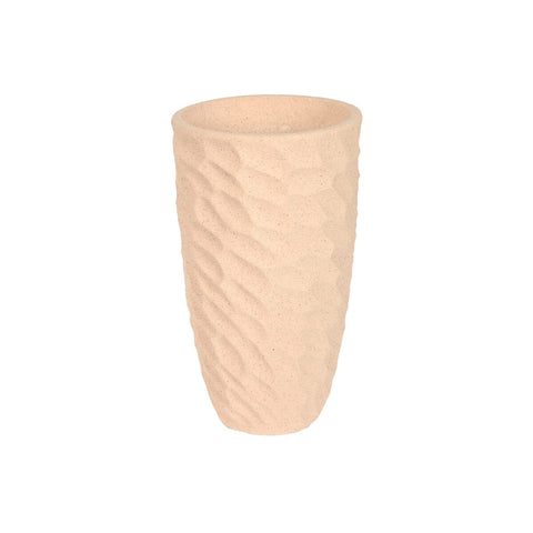 Blumentopf Home ESPRIT Beige Fiberglas Skandinavisch 36,5 x 36,5 x 63 cm-0