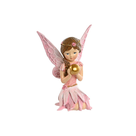 Deko-Figur Home ESPRIT Rosa Fee 7,5 x 6,5 x 11 cm-0