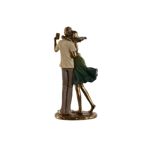 Deko-Figur Home ESPRIT grün Gold 12 x 8,5 x 25,5 cm-2