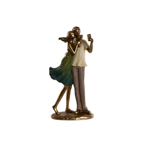 Deko-Figur Home ESPRIT grün Gold 12 x 8,5 x 25,5 cm-1