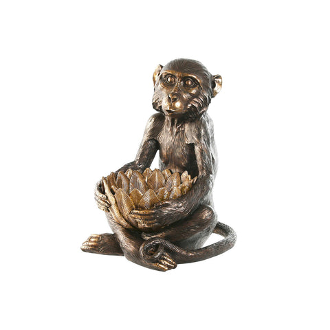 Deko-Figur Home ESPRIT Gold Dunkelbraun Affe 40 x 37 x 50 cm-0