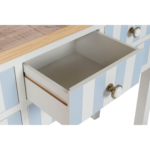 Konsole Home ESPRIT Blau Weiß Paulonia-Holz 103 x 35 x 80 cm-6