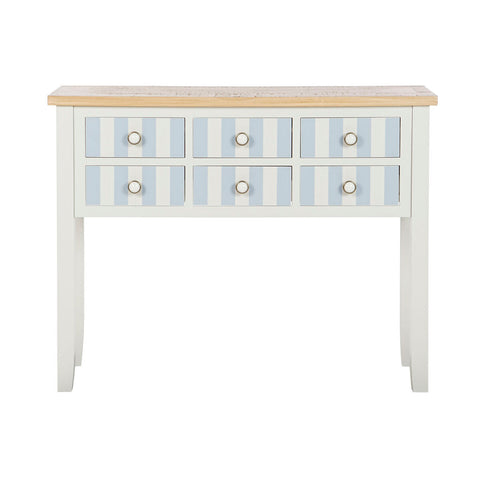 Konsole Home ESPRIT Blau Weiß Paulonia-Holz 103 x 35 x 80 cm-2