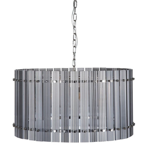 Deckenlampe 76 x 76 x 39 cm Kristall Metall Silber-0