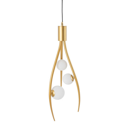 Deckenlampe 22 x 22 x 120 cm Kristall Gold Metall-0