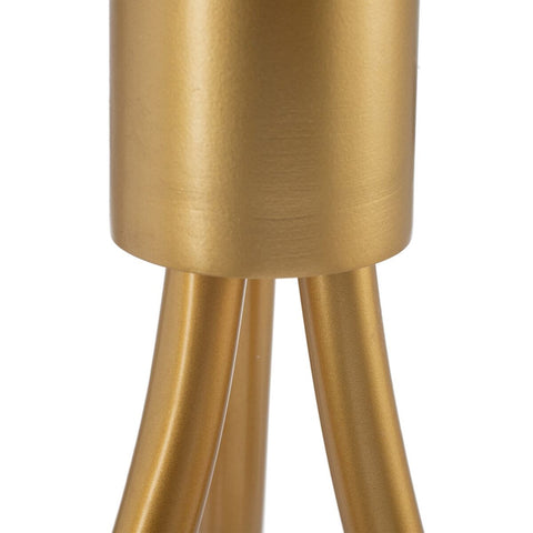 Deckenlampe 22 x 22 x 120 cm Kristall Gold Metall-4