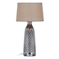 Tischlampe 26 x 26 x 49,5 cm aus Keramik Silber-0