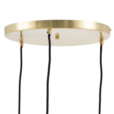 Deckenlampe 15 x 15 x 120 cm Kristall Gold Eisen Ø 15 cm-1