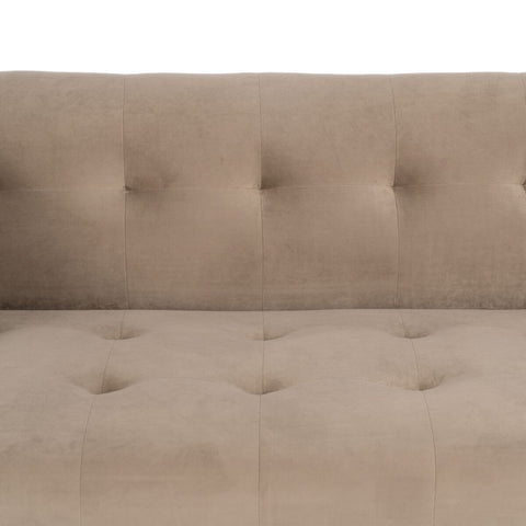 Sofa 156 x 81 x 72 cm Champagner synthetische Stoffe Holz Samt-6