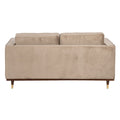 Sofa 172 x 89 x 91 cm Champagner synthetische Stoffe Holz Samt-8