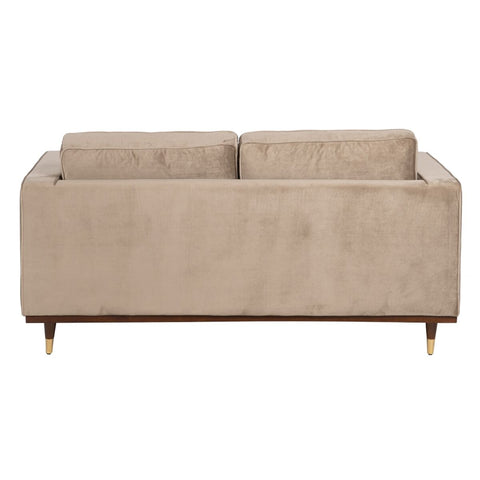 Sofa 172 x 89 x 91 cm Champagner synthetische Stoffe Holz Samt-8