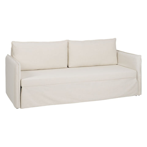 Sofa Beige Polyester Leinen 210 x 93 x 95 cm-0