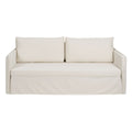 Sofa Beige Polyester Leinen 210 x 93 x 95 cm-7