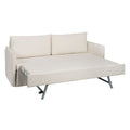 Sofa Beige Polyester Leinen 210 x 93 x 95 cm-4