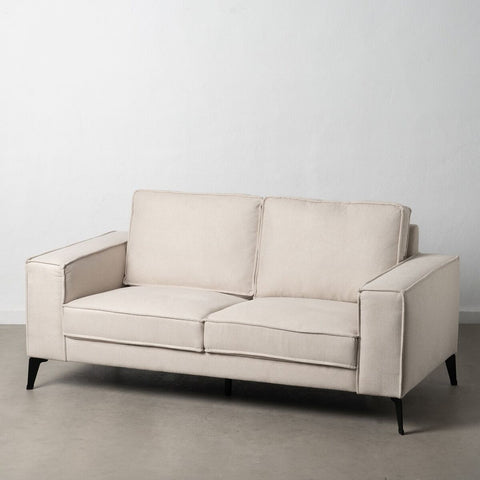 Sofa Schwarz Creme Nylon Polyester 175 x 86 x 81 cm-8