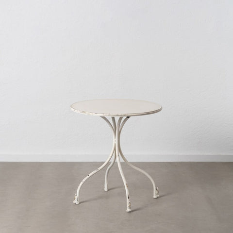 Beistelltisch Creme Eisen 70 x 70 x 75 cm-3