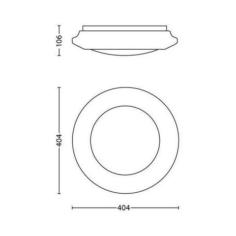 Deckenlampe LED Philips Cinnabar Weiß Kunststoff (40,4 x 10,6 cm) 20 W-1