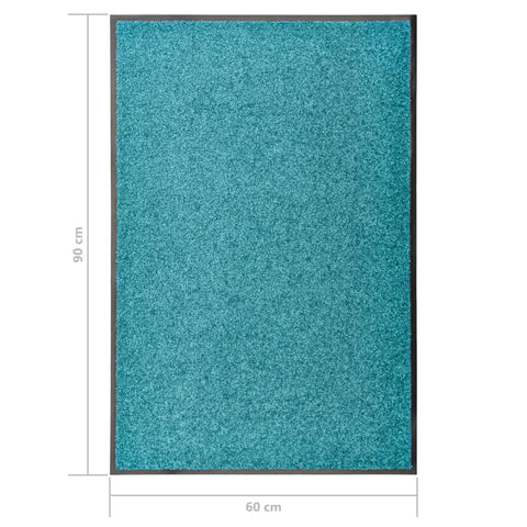 hocami - Fußmatte Waschbar Cyan 60x90 cm - fussmatte-waschbar-cyan-60x90-cm-1 - 