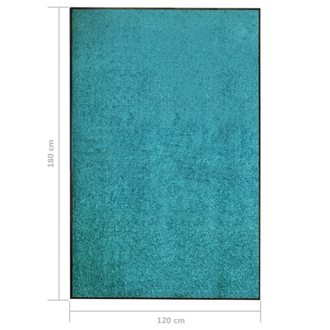hocami - Fußmatte Waschbar Cyan 120x180 cm - fussmatte-waschbar-cyan-120x180-cm-2 - 