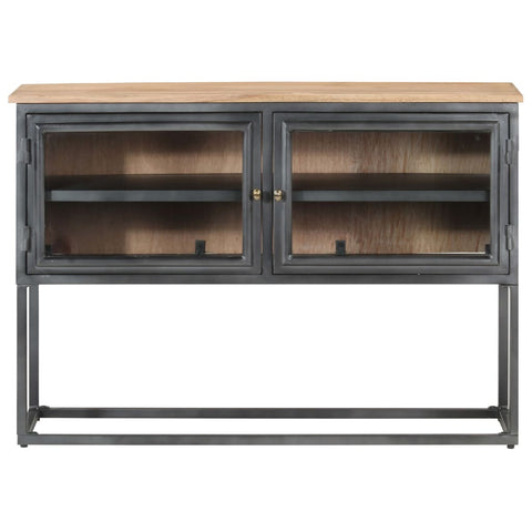 hocami - Sideboard Grau 100x30x70 cm Massivholz Akazie - sideboard-grau-100x30x70-cm-massivholz-akazie - 