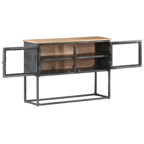 hocami - Sideboard Grau 100x30x70 cm Massivholz Akazie - sideboard-grau-100x30x70-cm-massivholz-akazie - 