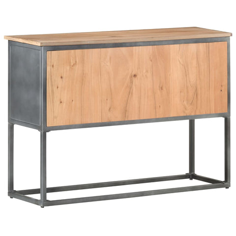 hocami - Sideboard Grau 100x30x70 cm Massivholz Akazie - sideboard-grau-100x30x70-cm-massivholz-akazie - 