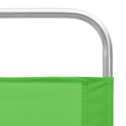 hocami - Klappbare Strandstühle 2 Stk. Grün Stoff - klappbare-strandstuhle-2-stk-grun-stoff - 