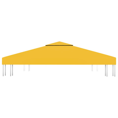 hocami - Pavillon-Dachplane mit Kaminabzug 310 g/m² 3x3 m Gelb - pavillon-dachplane-mit-kaminabzug-310-g-m-3x3-m-gelb - 