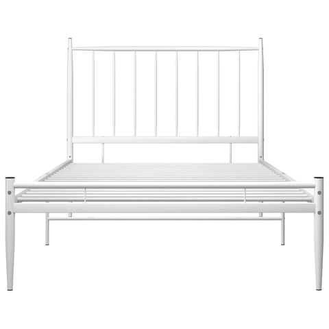 hocami - Bett Weiß Metall 90x200 cm - bett-weiss-metall-90x200-cm-1 - 