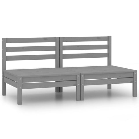 hocami - 2-Sitzer-Gartensofa Grau Kiefer Massivholz - 2-sitzer-gartensofa-grau-kiefer-massivholz-1 - 