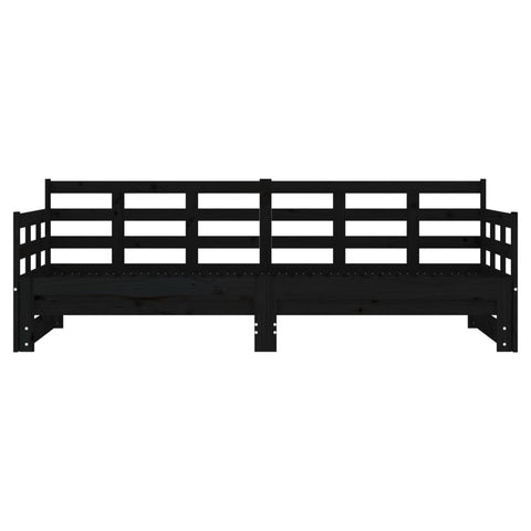 hocami - Tagesbett Ausziehbar Schwarz Massivholz Kiefer 2x(90x200) cm - tagesbett-ausziehbar-schwarz-massivholz-kiefer-2x90x200-cm-5 - 
