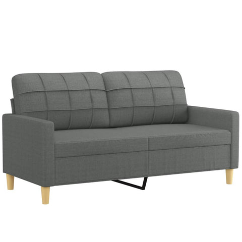 hocami - 2-Sitzer-Sofa Dunkelgrau 140 cm Stoff - 2-sitzer-sofa-dunkelgrau-140-cm-stoff - 