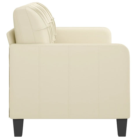 hocami - 3-Sitzer-Sofa Creme 180 cm Kunstleder - 3-sitzer-sofa-creme-180-cm-kunstleder - 