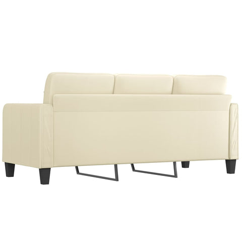 hocami - 3-Sitzer-Sofa Creme 180 cm Kunstleder - 3-sitzer-sofa-creme-180-cm-kunstleder - 