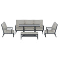 Gardeon Outdoor Sofa 7-Seater Lounge Set Garden Patio Aluminium Bench w/Cushions-3