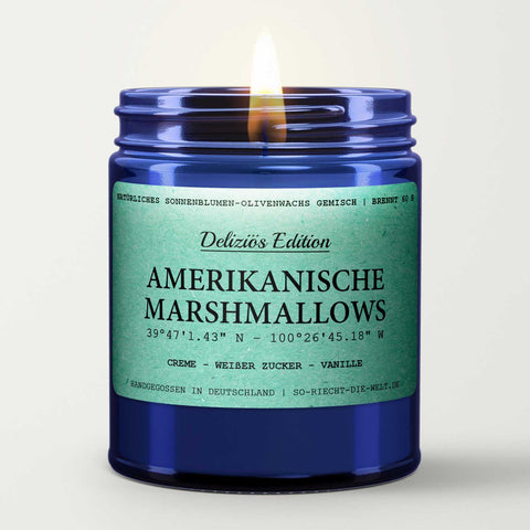 Amerikanische Marshmallows Duftkerze - Deliziös Edition - Creme | Weißer Zucker | Vanille-1