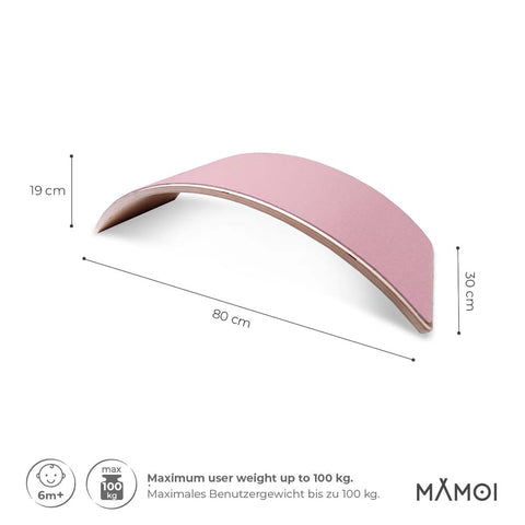 MAMOI® Balance Board für Kinder, Balance wippe, Balancieren und Gleichgewichtstrainer, Balanceboard, Balanceboards indoor, Balancierbrett, Wobble Board aus Holz, Balance-board mit matte ab 5-2