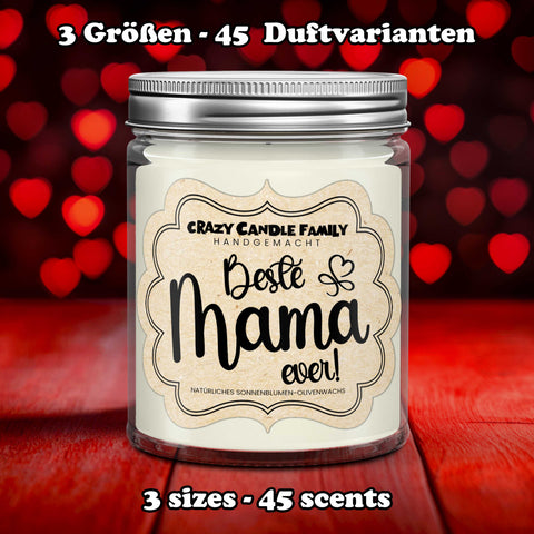 Beste Mama ever! -  Geschenk Kerze für Mama Geschenk Geburtstag Geschenk für Mutter Geschenk Muttertag süßes Geschenk Mutti Geschenk-0