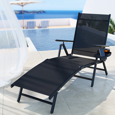 Gardeon Sun Lounge Outdoor Lounger Recliner Chair Foldable Patio Furniture-4