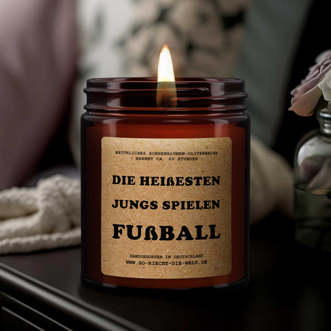 Die heißesten Jungs spielen Fußball - Duftkerze, Kerze, Valentinstags Geschenk für sie, Geschenk für Ehemann, Geburtstagsgeschenk für Mann, Jubiläumsgeschenk für ihn, Ehemann Geschenk, Geschenk für Männer-0