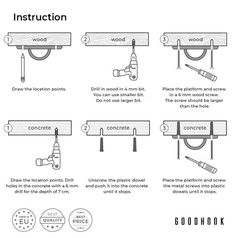 MAMOI® Deckenhaken schwerlast, Karabiner für schaukel, Schaukelhaken betondecke, Schwerlasthaken decke und holz, Deckenhacken für hängesessel, Hängematten aufhängung zubehör, Haken befestigung-5