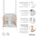 MAMOI® Babyschaukel, Schaukel Indoor, Holzschaukel für baby und Kinder, Kinderschaukel, Schaukeln aus Holz, Kleinkinderschaukel für kinderzimmer und türrahmen ab 1 jahr, 3 in 1-1