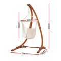 Gardeon Wooden Hammock Chair with Stand Outdoor Lounger Camping Hammock Timber-1