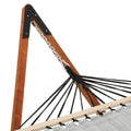 Gardeon Wooden Hammock Chair with Stand Linen Hammock Bed Timber Steel 200KG-2