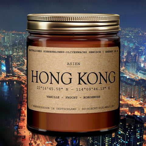 Hong Kong Duftkerze - Vanille | Frucht |  Kokosnuss-0